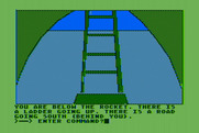 Hi-Res Adventure #0: Mission Asteroid for Atari 8-bit - View from beneath the rocket...