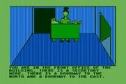 Hi-Res Adventure #0: Mission Asteroid for Atari 8-bit - The secretary in this building...