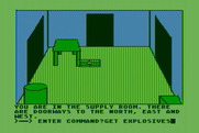 Hi-Res Adventure #0: Mission Asteroid for Atari 8-bit - Supply room; better grab some explosives while I'm here...