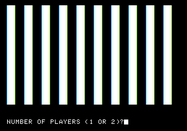 Hi-Res Soccer Apple II Screenshot: How many players?