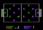 Hi-Res Soccer for Apple II - Game start.