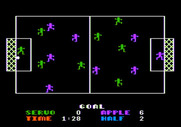 Hi-Res Soccer for Apple II - The computer player scored again!