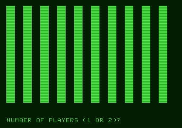 Hi-Res Soccer Apple II Screenshot: How many players?