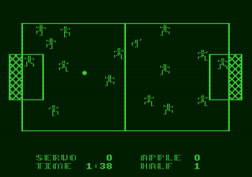 Hi-Res Soccer for Apple II - Game start.