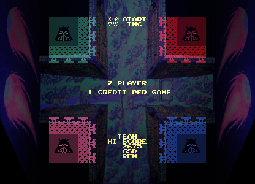 Warlords Arcade Screenshot: Game attract mode.
