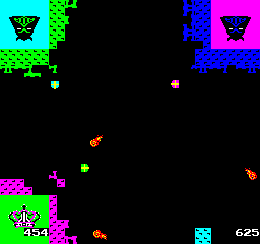 Warlords Arcade Screenshot: One of the human players has been defeated...