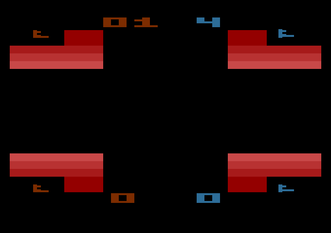Warlords Atari 2600 Screenshot: Starting screen.