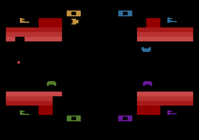 Warlords Atari 2600 Screenshot: Game start.