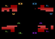 Warlords for Atari 2600 - Castles are slowly being destroyed...
