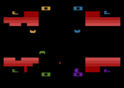Warlords for Atari 2600 - Almost full castle walls near the start of the game...
