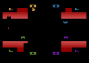 Warlords for Atari 2600 - Game start.