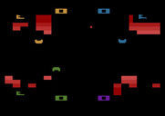 Warlords for Atari 2600 - Bottom right player destroyed!