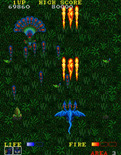 Dragon Spirit for Arcade - A colorful and deadly bird approaches...