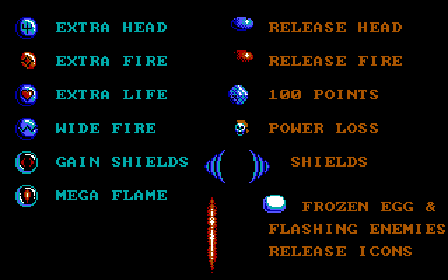 Dragon Spirit IBM PC/Compatibles Screenshot: Game information screen.
