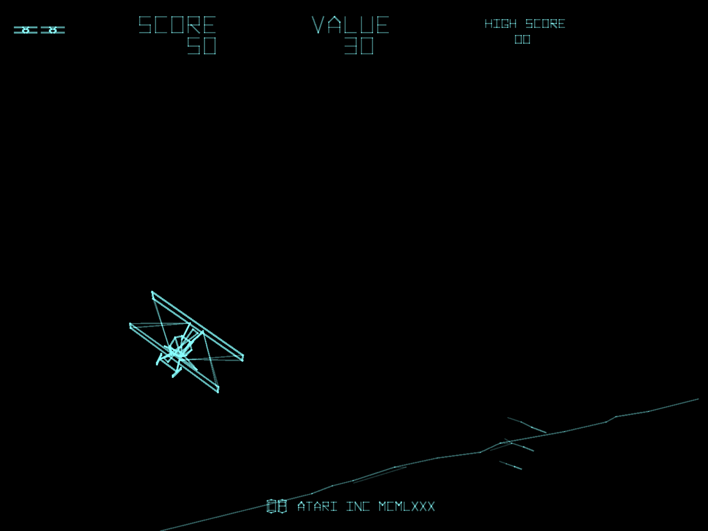 Red Baron Arcade Screenshot: Game start.