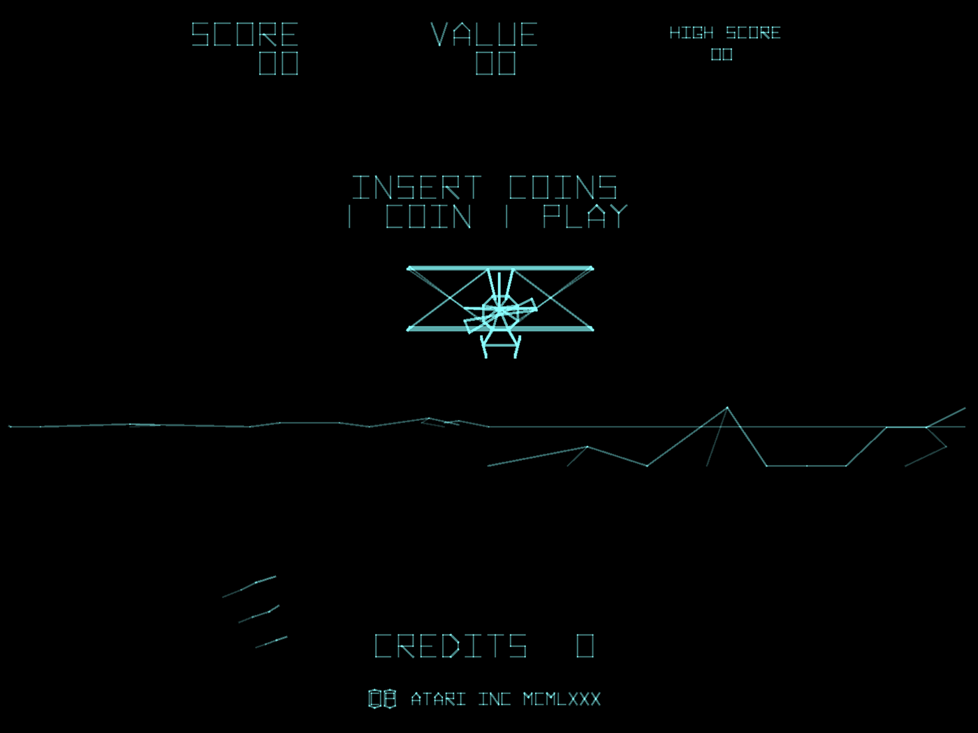 Red Baron Arcade Screenshot: Game attract mode.