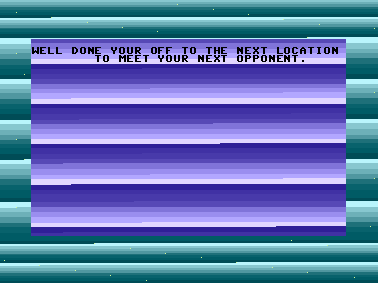 World Karate Championship Commodore 16 & Plus/4 Screenshot: Off to the next area...