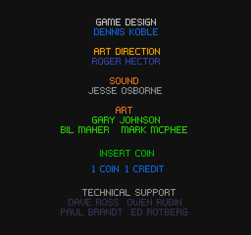 Mini Golf Arcade Screenshot: Game credits.