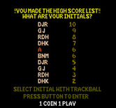 Gimme A Break for Arcade - Enter your initials in the high score table.