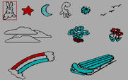 Create with Garfield! (Deluxe Edition) for IBM PC/Compatibles - Other types of objects can be selected as well.