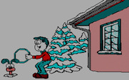 Create with Garfield! (Deluxe Edition) for IBM PC/Compatibles - Starting another winter scene.