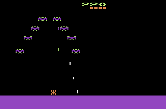 Phoenix Atari 2600 Screenshot: Start of the second wave.