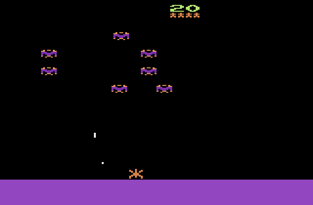 Phoenix Atari 2600 Screenshot: Game start.