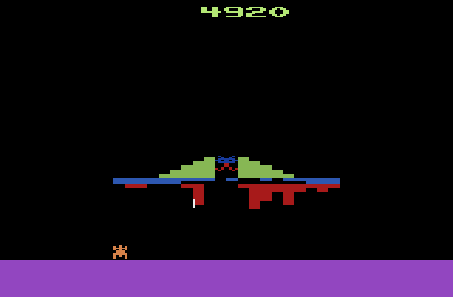 Phoenix Atari 2600 Screenshot: Running out of time to destroy the mothership...