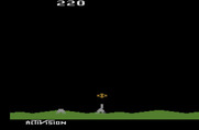 Laser Blast for Atari 2600 - I'm hit! Try to crash land into an opponent...