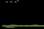 Laser Blast for Atari 2600 - Starting screen; select a game option then begin!