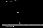 Laser Blast for Atari 2600 - I'm hit! Try to crash land on top of an opponent when the ship falls...