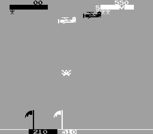 Skydiver Arcade Screenshot: Pay attention to the flags, they'll show how the wind is blowing.