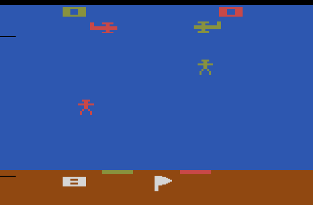 Skydiver Atari 2600 Screenshot: Game start.