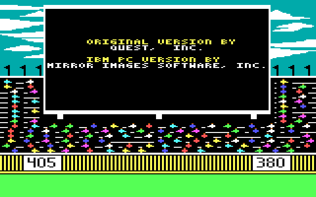 World's Greatest Baseball Game, The IBM PC/Compatibles Screenshot: Game credits.