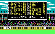 World's Greatest Baseball Game, The for IBM PC/Compatibles - Selecting teams.