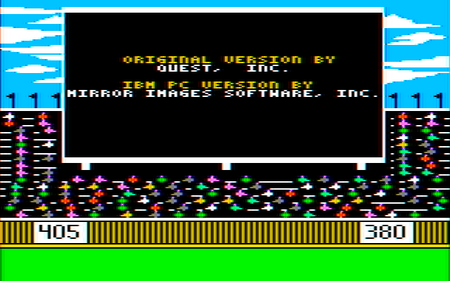 World's Greatest Baseball Game, The IBM PC/Compatibles Screenshot: Game credits.