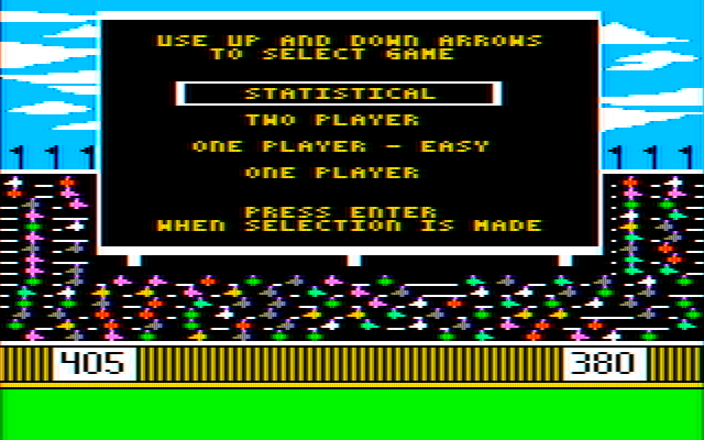 World's Greatest Baseball Game, The IBM PC/Compatibles Screenshot: The main menu.