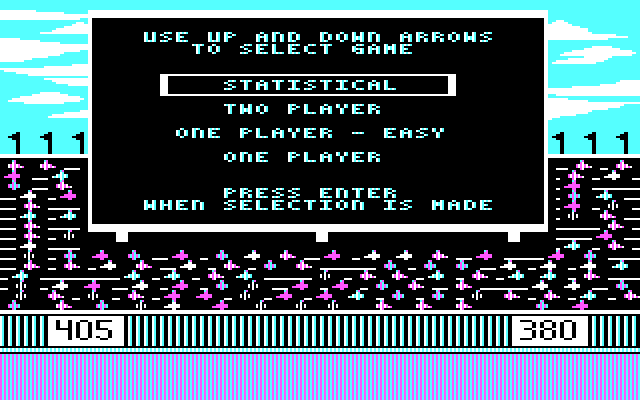 World's Greatest Baseball Game, The IBM PC/Compatibles Screenshot: The main menu.