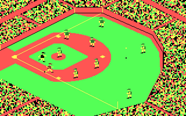 World's Greatest Baseball Game, The IBM PC/Compatibles Screenshot: It's a hit! Running to base...