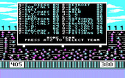 World's Greatest Baseball Game, The for IBM PC/Compatibles - Selecting teams.