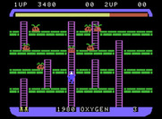 Space Panic for ColecoVision - Each level has a different ladder layout.