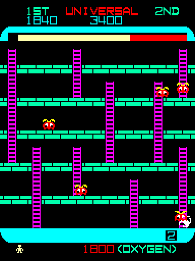 Space Panic Arcade Screenshot: I was caught...