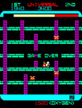 Space Panic for Arcade - Game over.