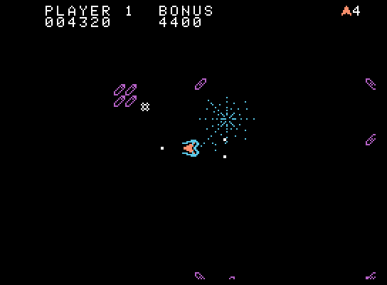Space Fury ColecoVision Screenshot: Blasting more opponents...