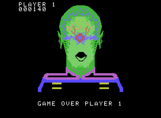 Space Fury ColecoVision Screenshot: Game over.
