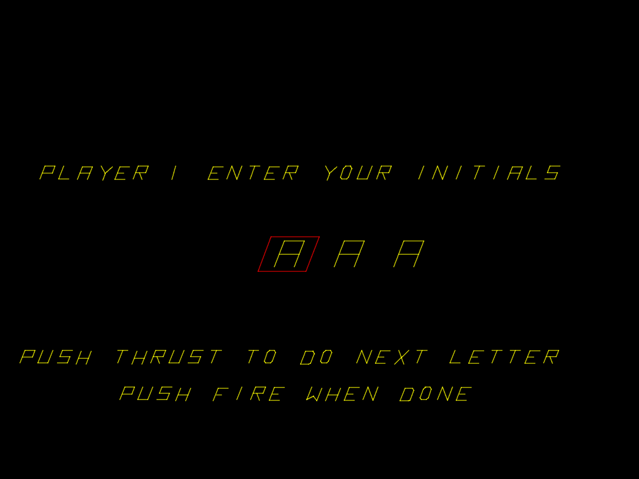 Space Fury Arcade Screenshot: A new high score!