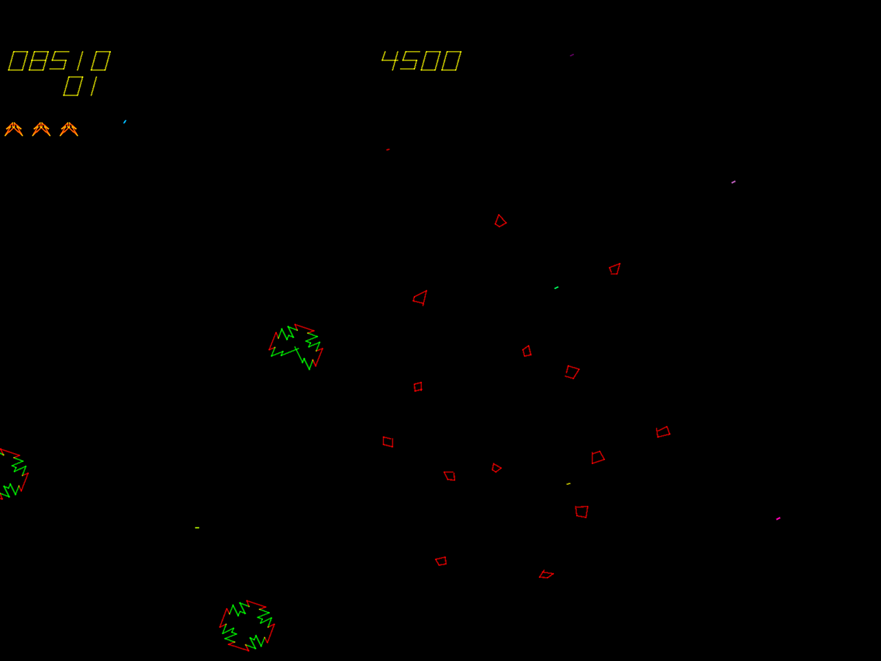 Space Fury Arcade Screenshot: Crash! I've been hit!