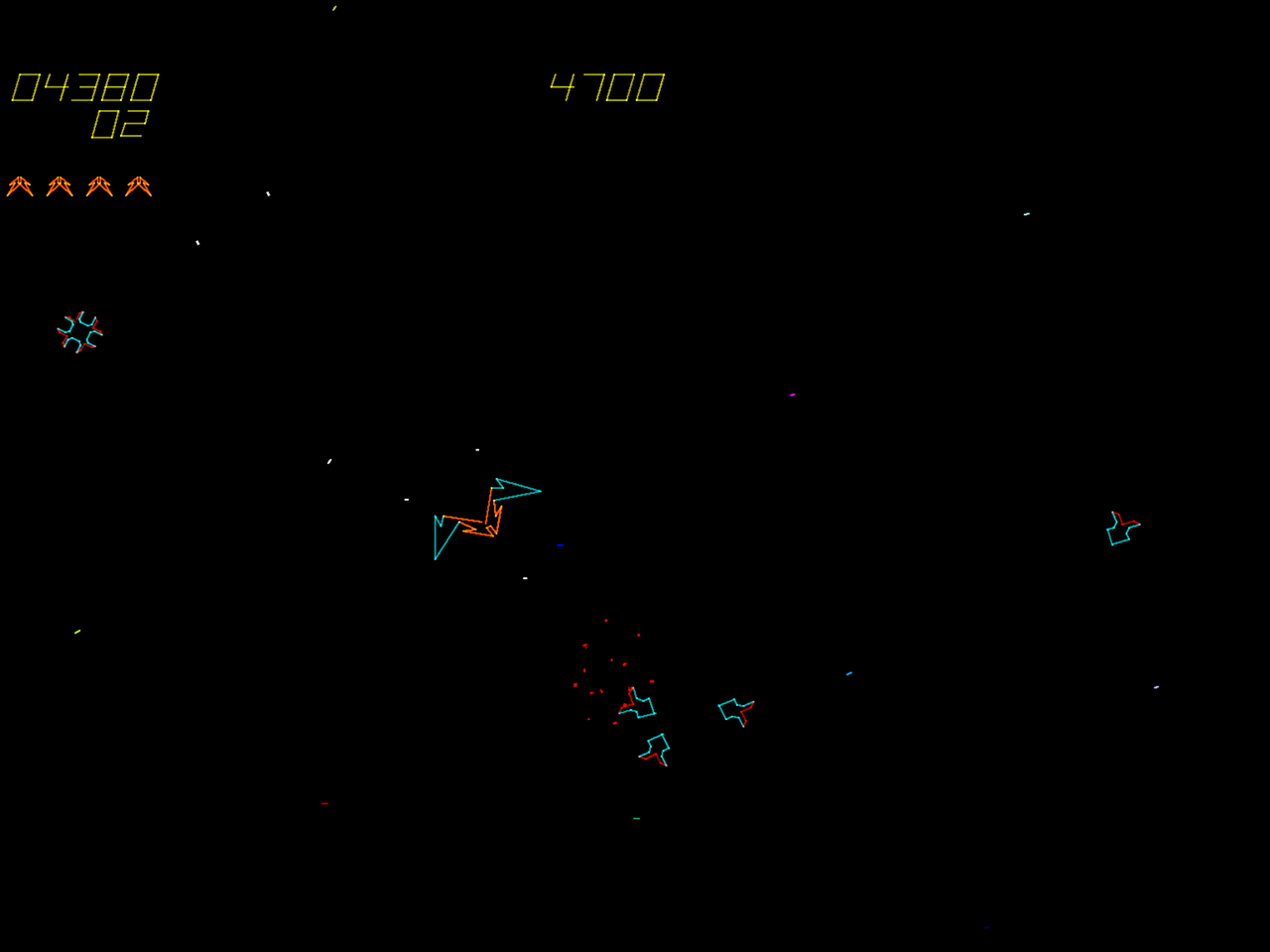 Space Fury Arcade Screenshot: Blast enemy ships before they form into a larger opponent.