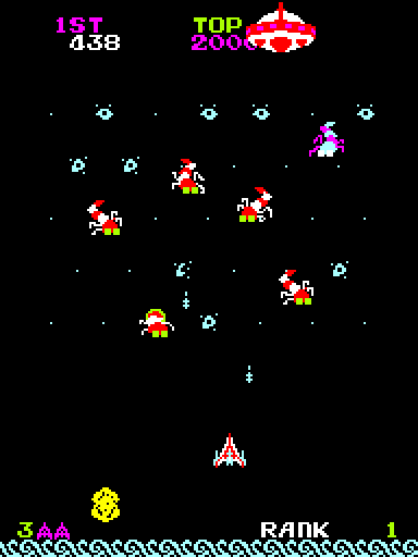 Magical Spot Arcade Screenshot: Opponents attempt to reach the ground...