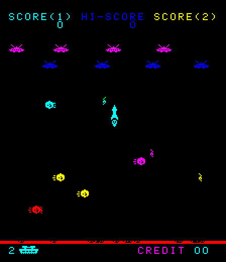Galaxy Wars Arcade Screenshot: Rocket launched and avoiding obstacles!